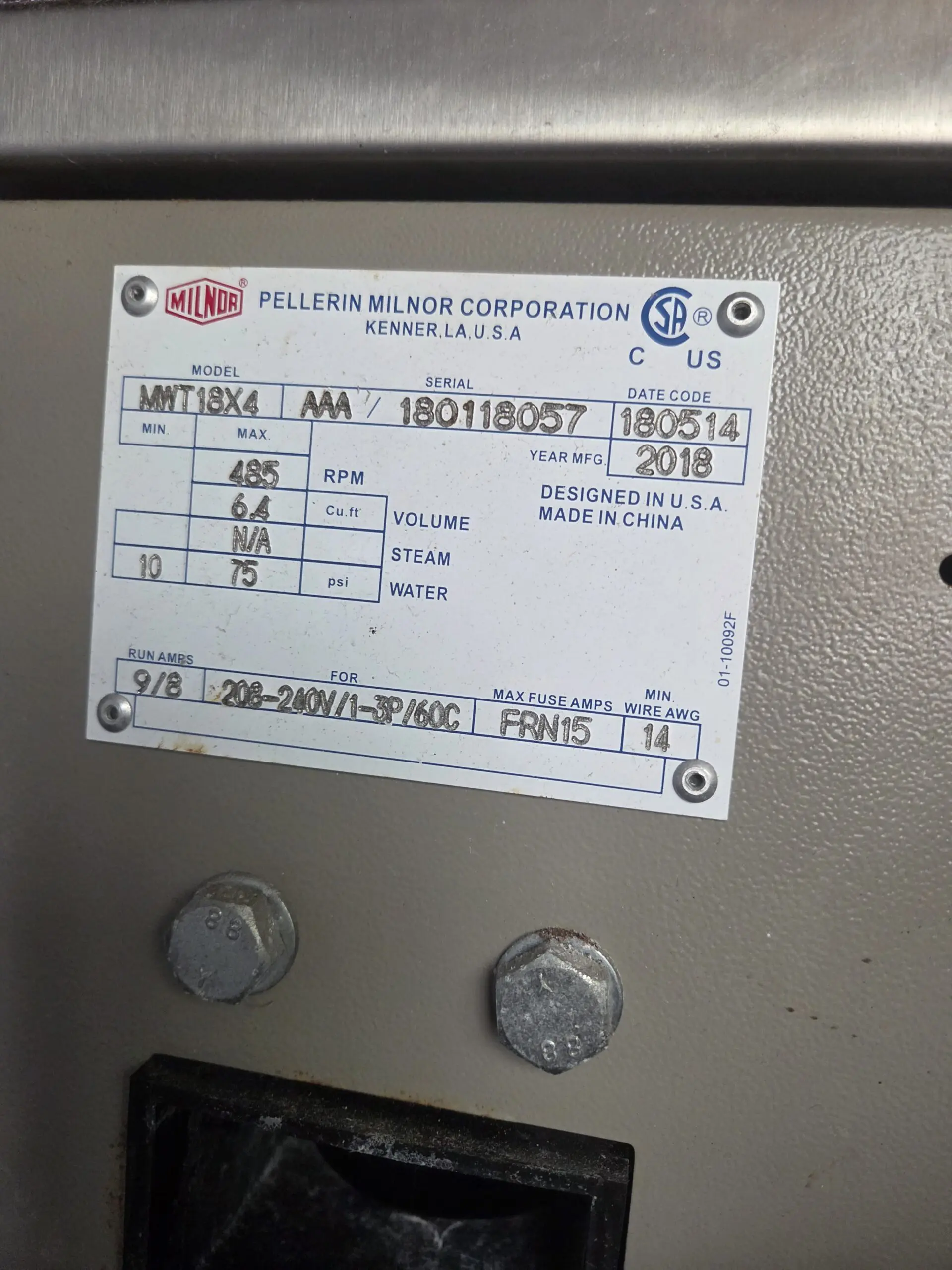 Milnor commercial washer taking to long to fill